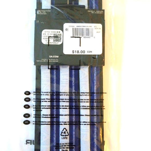 🆕 NEW Under Armour Slim Headbands, 6 Pack. Dark and Light Blue - Picture 6 of 6